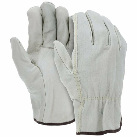 MCR SAFETY Gloves, Economy Grain Drivers Glove Straight Thb, XXL, 12PK 3202XXL